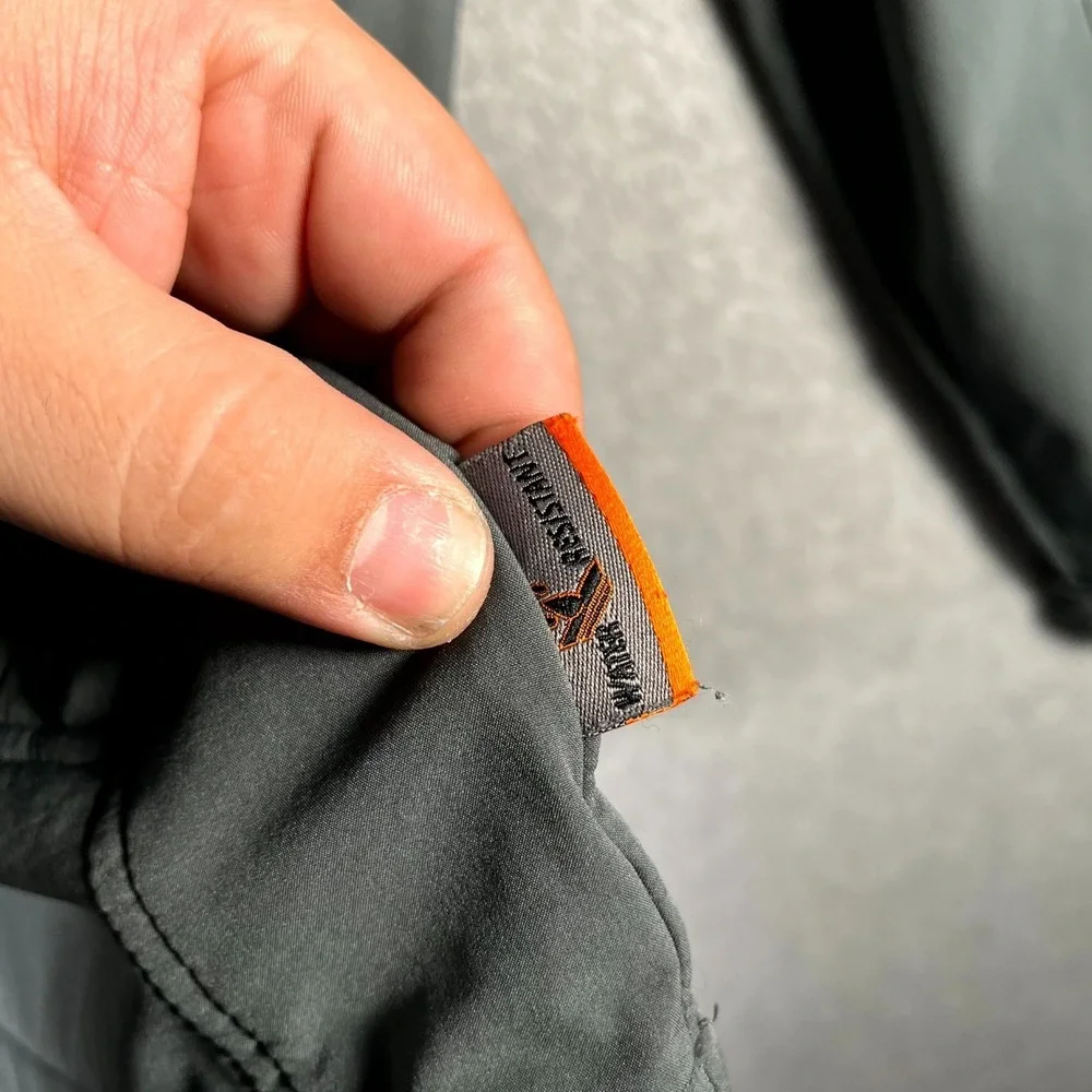 Free Country Softshell Jacket Mens Small Gray Water Resistant Full Zip Mock Neck